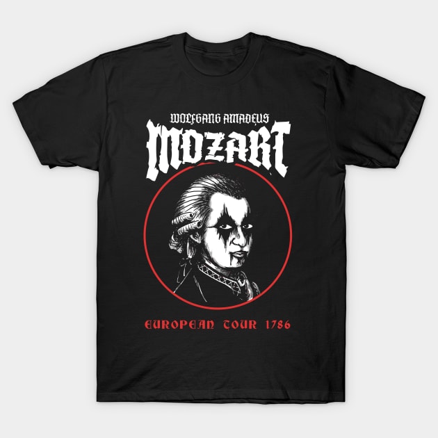 Mozart Metal T-Shirt by dumbshirts